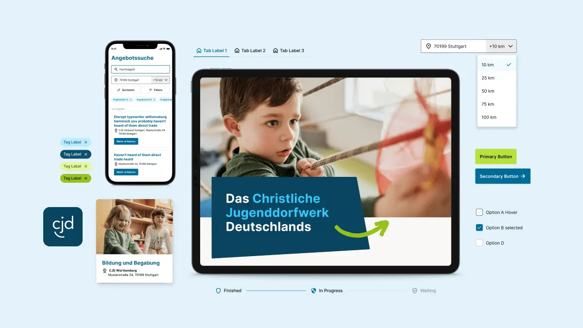 Die barrierefreie Webseite des CJD Deutschland e.V.